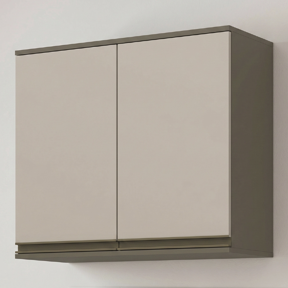 Armário de Cozinha Aéreo 80cm 2 Portas Connect Duna/Cristal - Henn