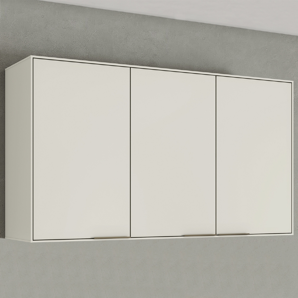 Armário de Cozinha Aéreo 120cm 3 Portas Amalfi Areia H02 - Mpozenato