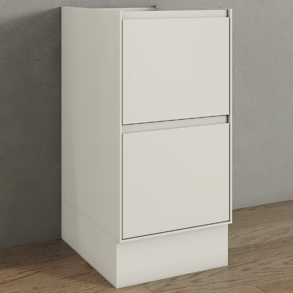 Balcão de Cozinha 40cm 2 Gavetas Sem Tampo Amalfi Areia H02 - Mpozenato