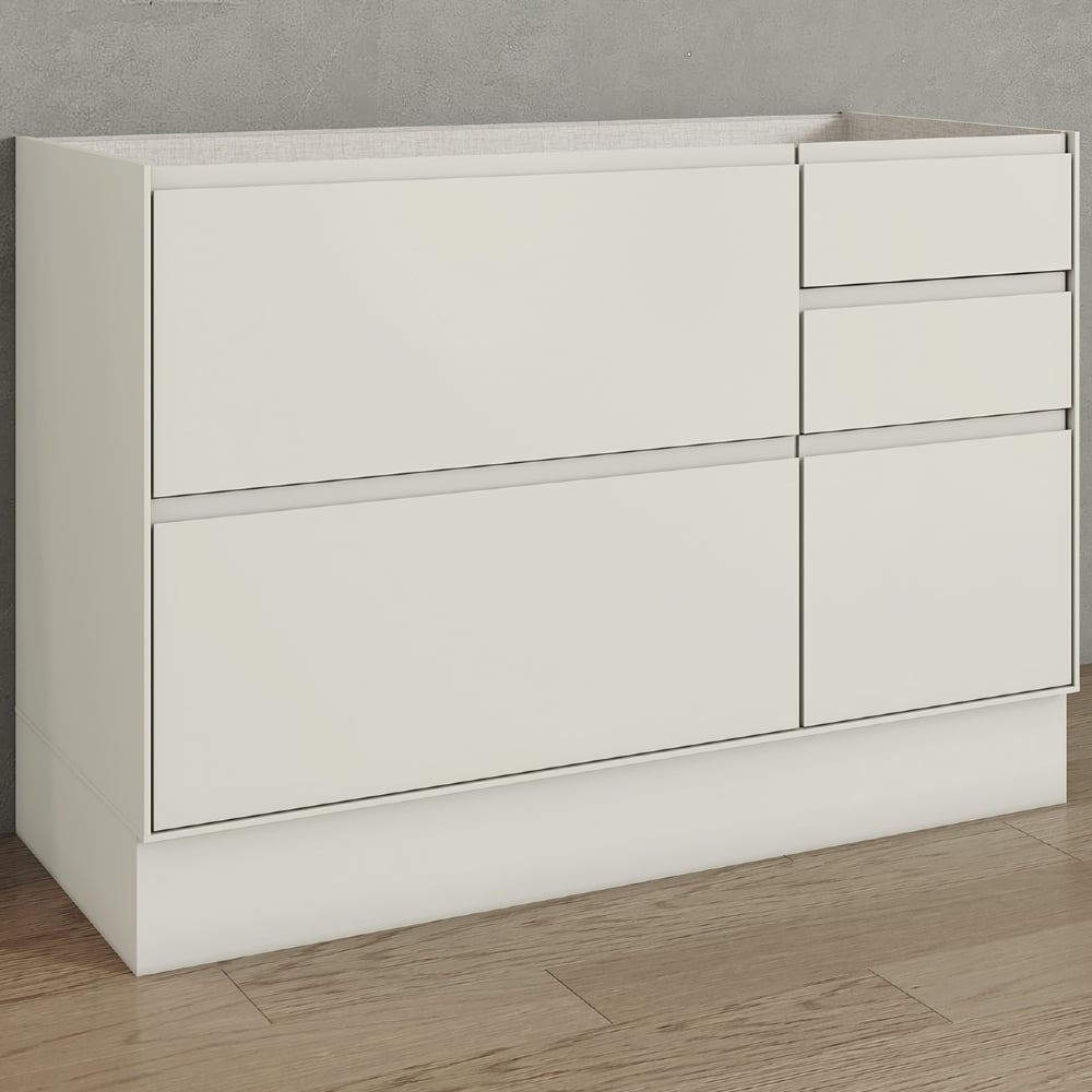 Balcão de Cozinha P/ Pia 120cm 1 Porta Sem Tampo Amalfi Areia H02 - Mpozenato