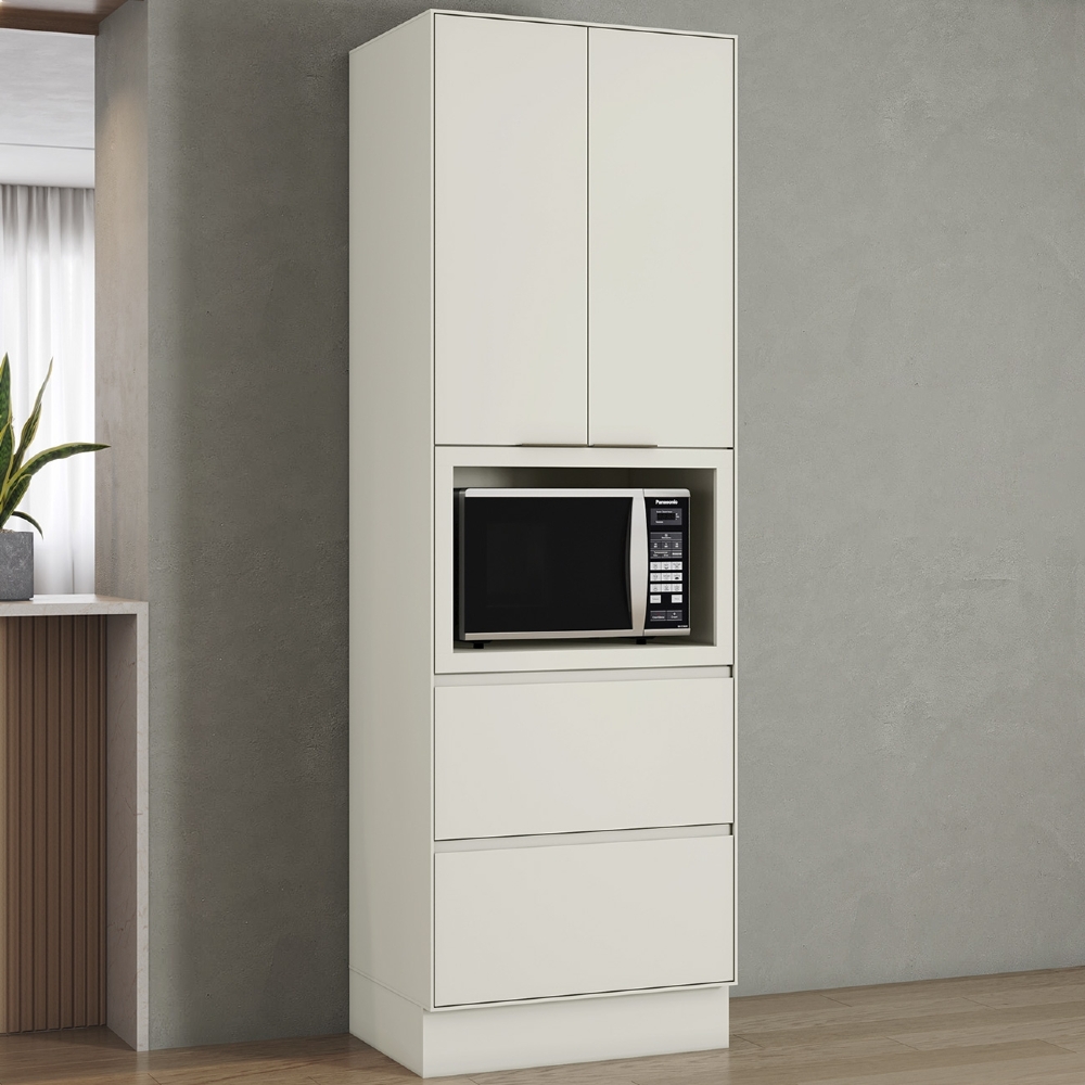 Paneleiro Torre Quente 72cm 1 Nicho Amalfi Areia H02 - Mpozenato