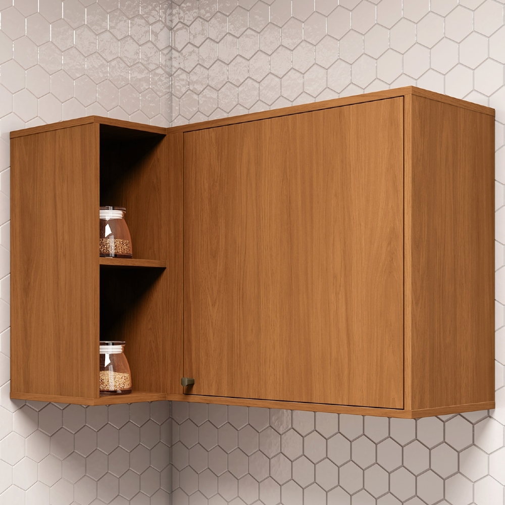 Armário de Cozinha Aéreo Canto Reto 1 Porta Versato Cinamomo H02 - Mpozenato