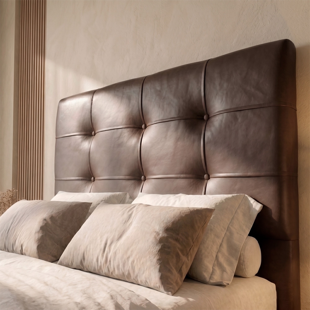 Cabeceira Casal Cama Box 195 cm London Corano Marrom - JS Móveis