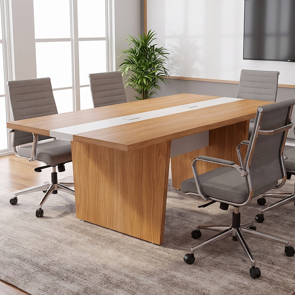 Mesa Para Escritório Reunião 179cm Nexus Freijó/Branco A06 - Mpozenato