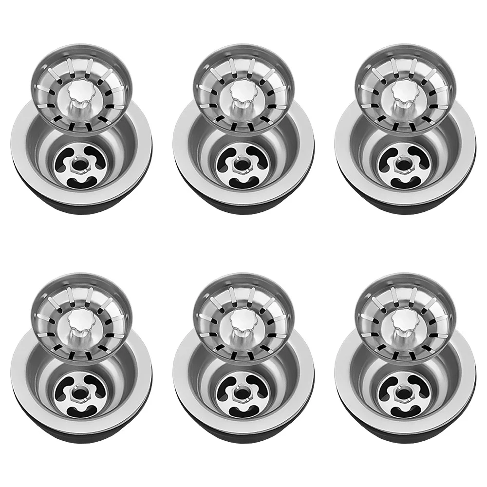 Válvula para Pia Kit 6 Aço Inox 3.1/2 G01 Cromado - Mpozenato