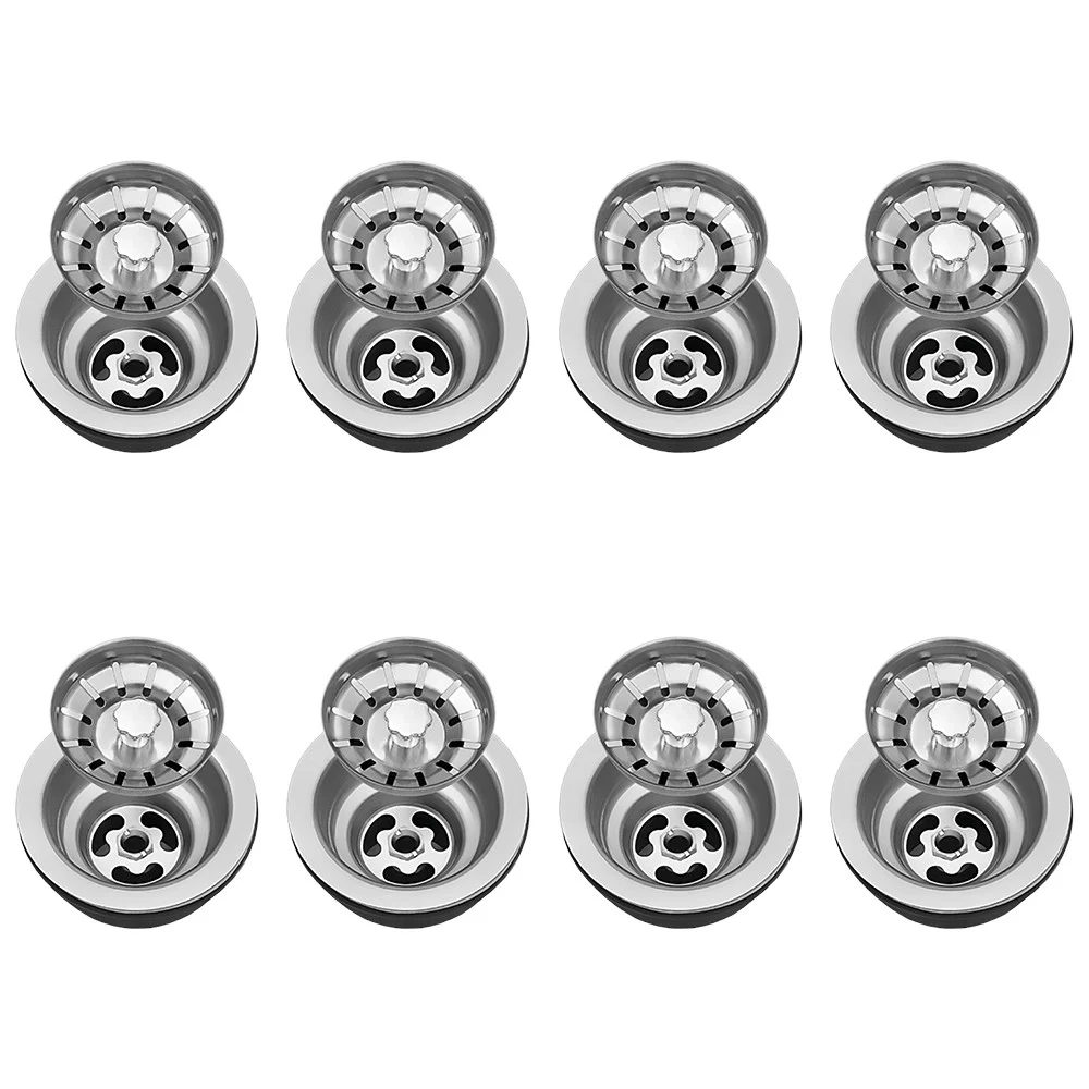 Válvula para Pia Kit 8 Aço Inox 3.1/2 G01 Cromado - Mpozenato