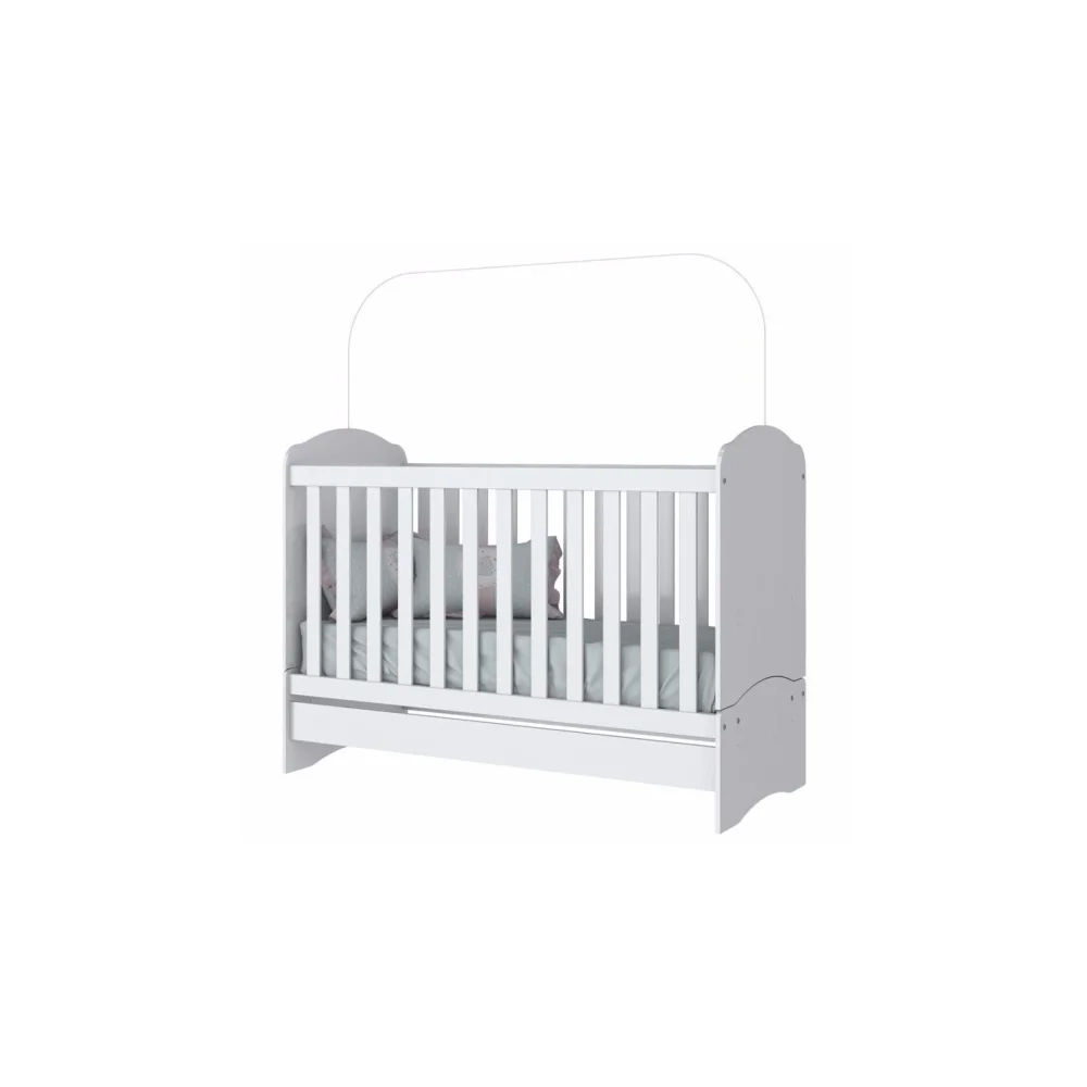 Berço Multifuncional 3 em 1 Minicama Certificado pelo Inmetro Bala de Menta Branco - Henn