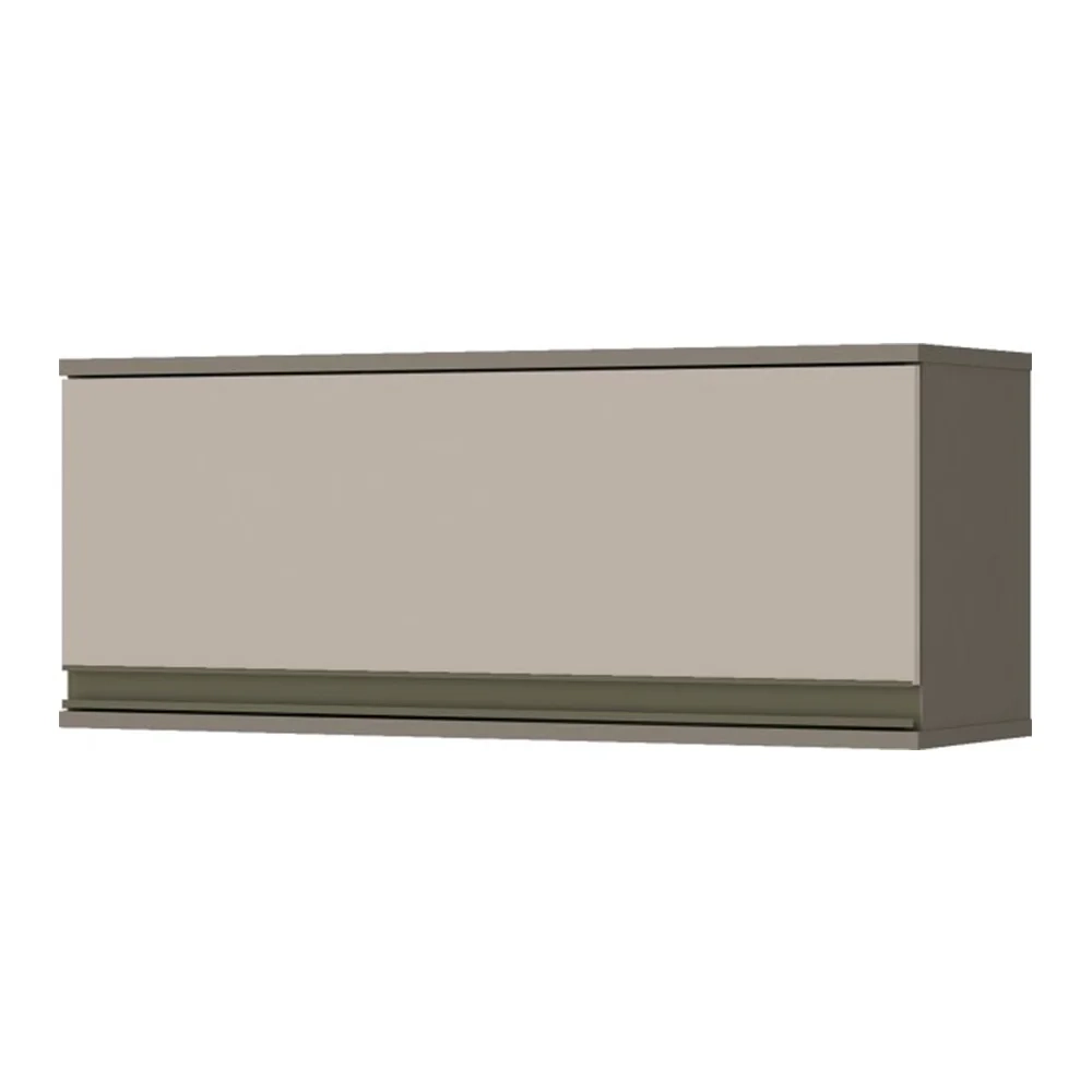 Armário Aéreo 80cm 1 Porta Basculante 100% MDF Connect Duna/Cristal - Henn