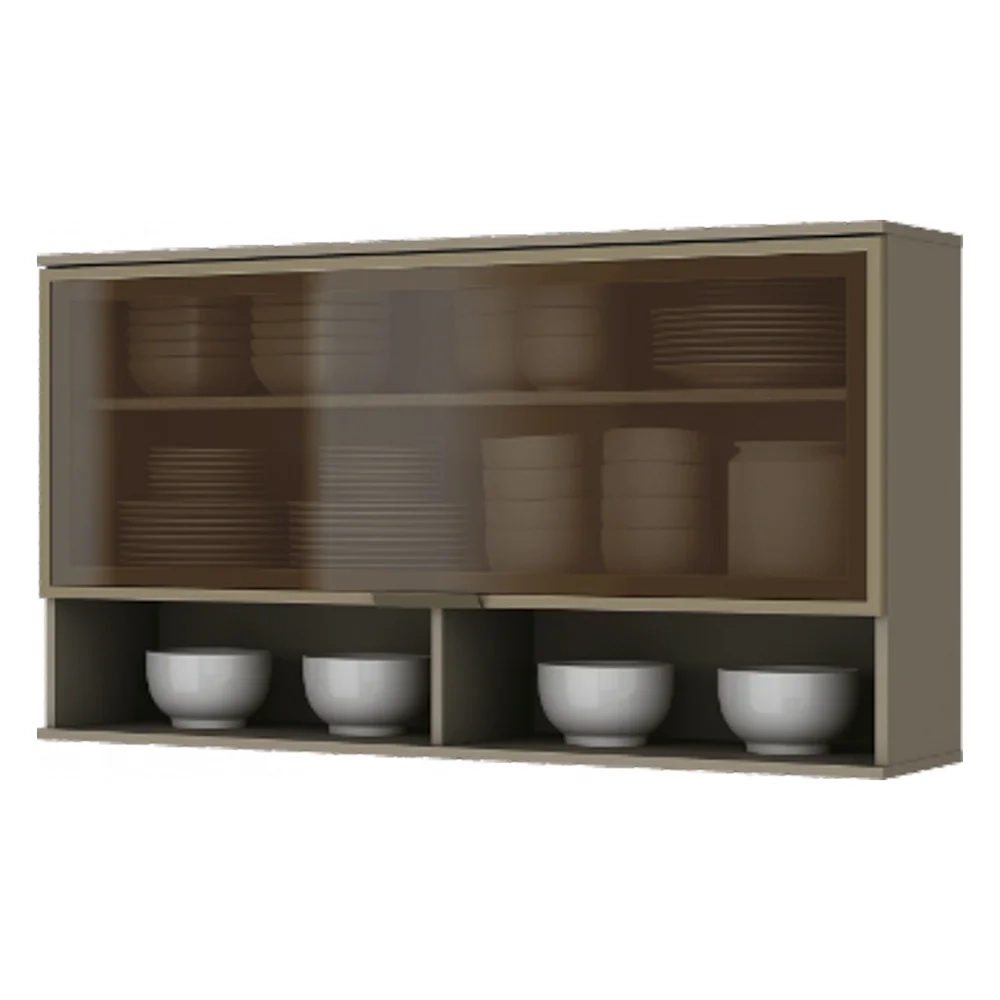 Armário Aéreo 120cm 1 Porta Basculante 100% MDF Connect Duna/Cristal - Henn