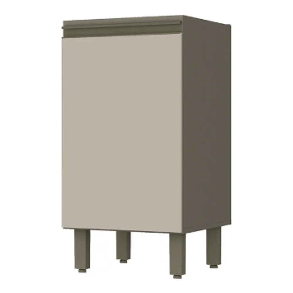 Balcão 35cm 1 Porta 100% MDF Sem Tampo Connect Duna/Cristal - Henn