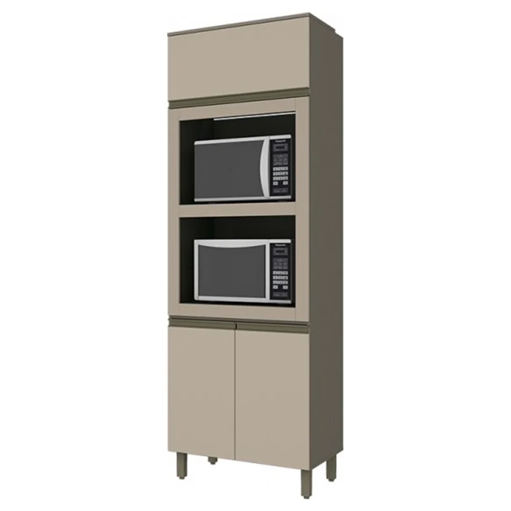 Torre Quente 3 Portas 2 Nichos 100% MDF Connect Duna/Cristal - Henn