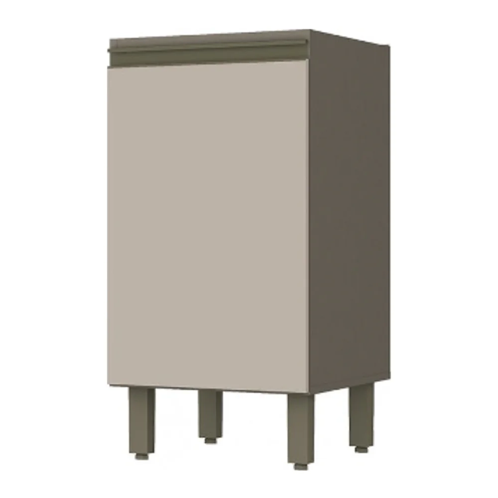 Balcão 40cm 1 Porta 100% MDF Sem Tampo Connect Duna/Cristal - Henn