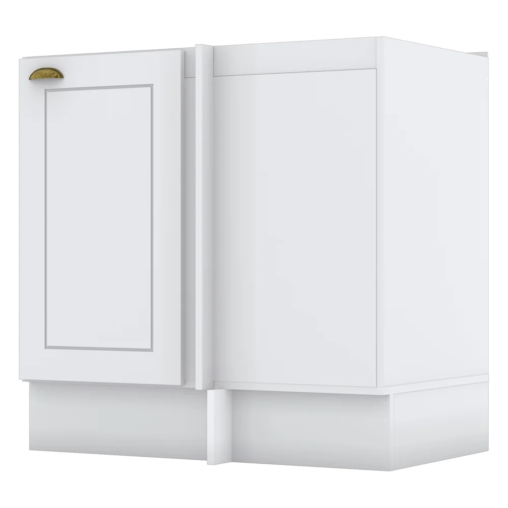 Balcão Canto Reto 84cm 1 Porta 100% MDF Americana Branco HP - Henn