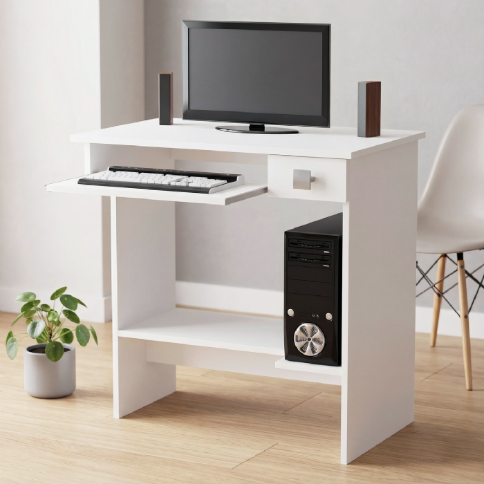 Mesa para Computador AJL Branco - AJL Móveis