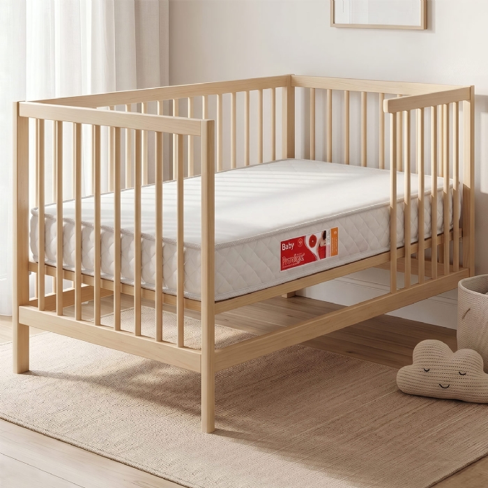Colchão Para Berço Liso Branco 130 x 60 x 10 cm D18 - Prorelax