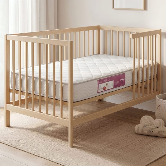 Colchão Berço Americano Baby Light Bordado D18 70x130x12cm   - Ortobom