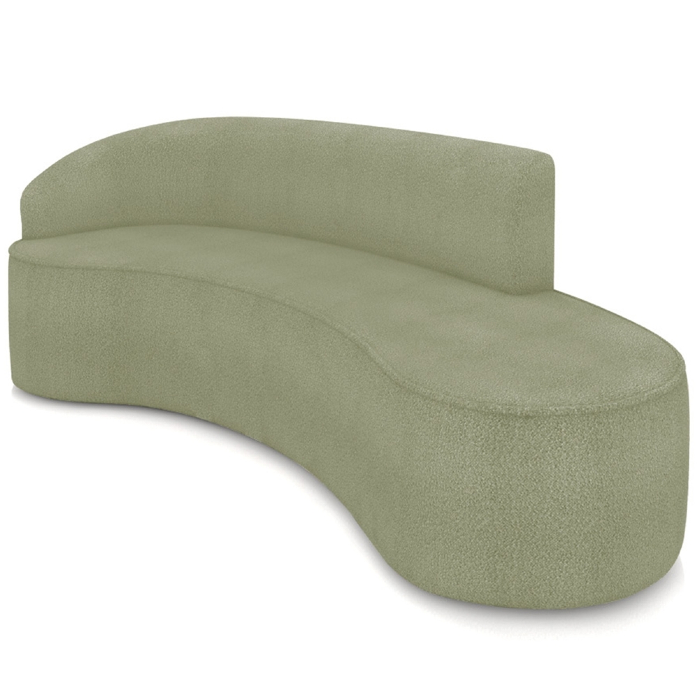 Sofá 4 Lugares Para Sala 220cm Orgânico Wendi Boucle Pistache I01  - Mpozenato