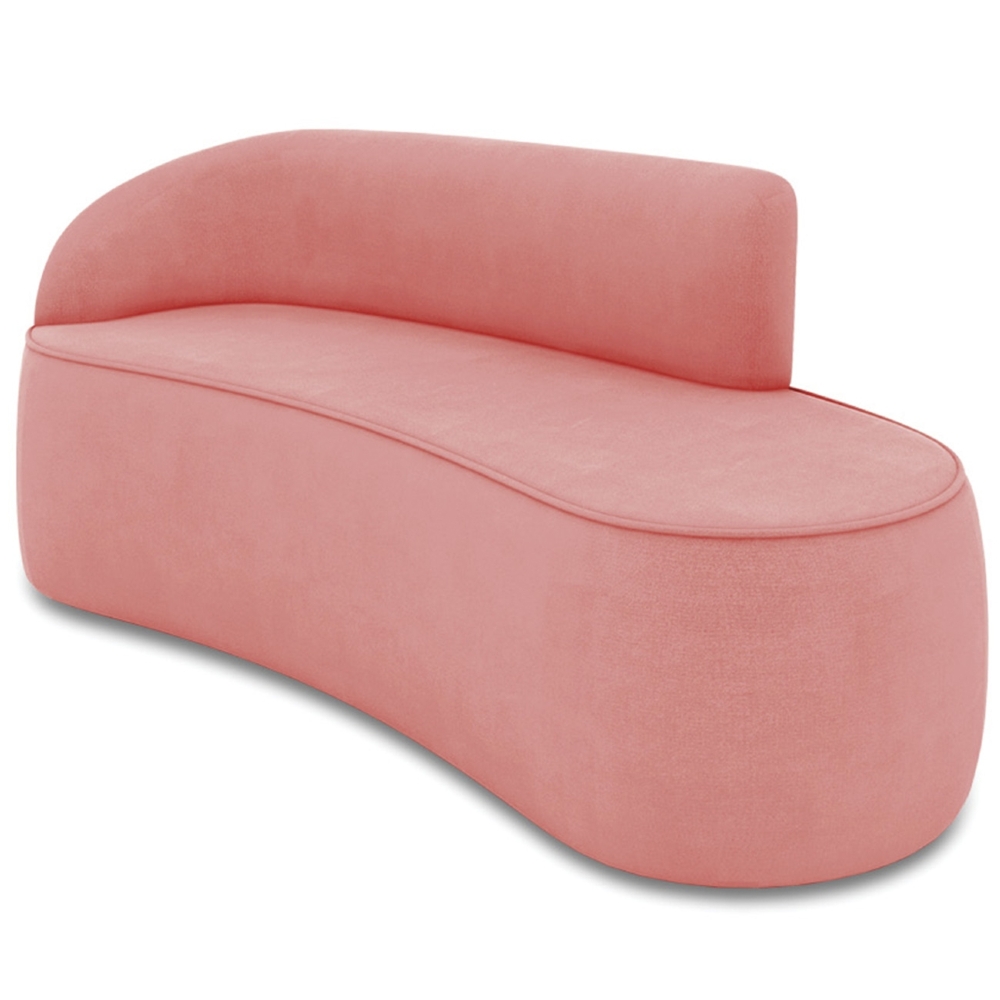 Sofá 3 Lugares Para Sala 180cm Orgânico Wendi Suede Rosê I01  - Mpozenato