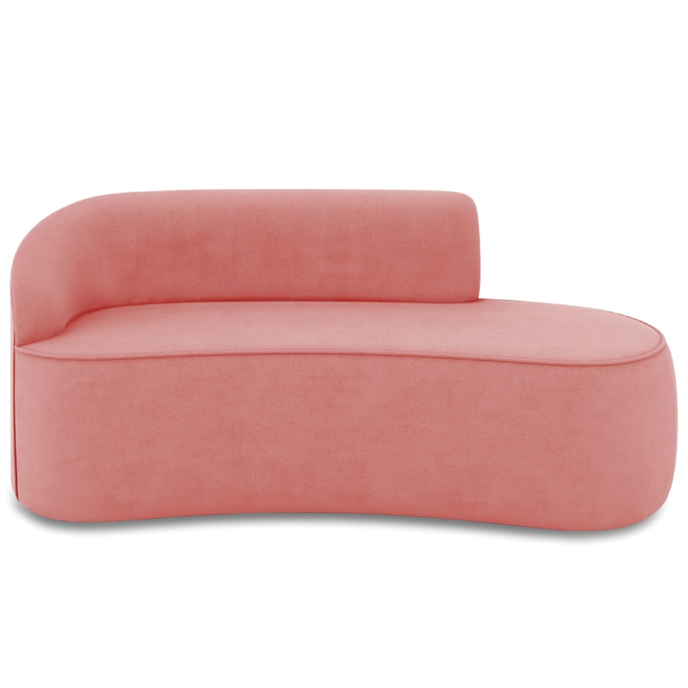 Sofá 3 Lugares Para Sala 180cm Orgânico Wendi Suede Rosê I01  - Mpozenato