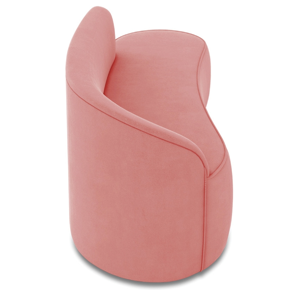 Sofá 3 Lugares Para Sala 180cm Orgânico Wendi Suede Rosê I01  - Mpozenato