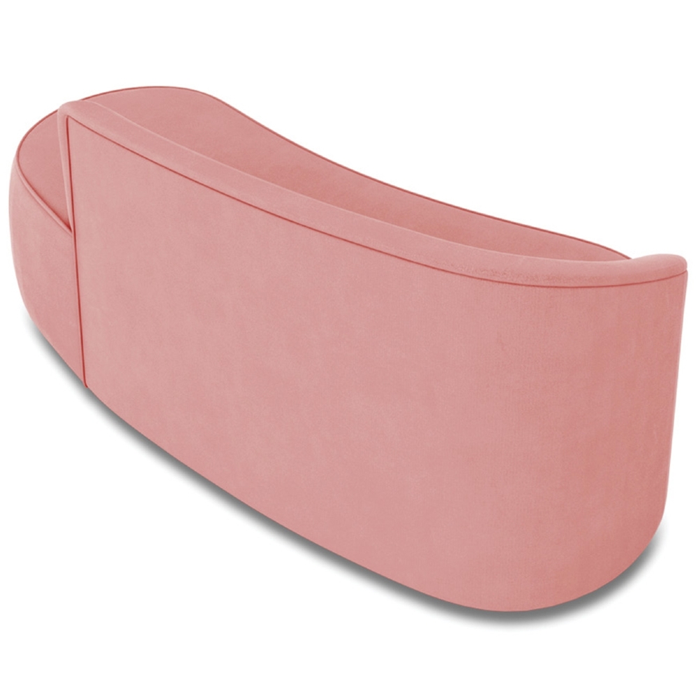 Sofá 3 Lugares Para Sala 180cm Orgânico Wendi Suede Rosê I01  - Mpozenato