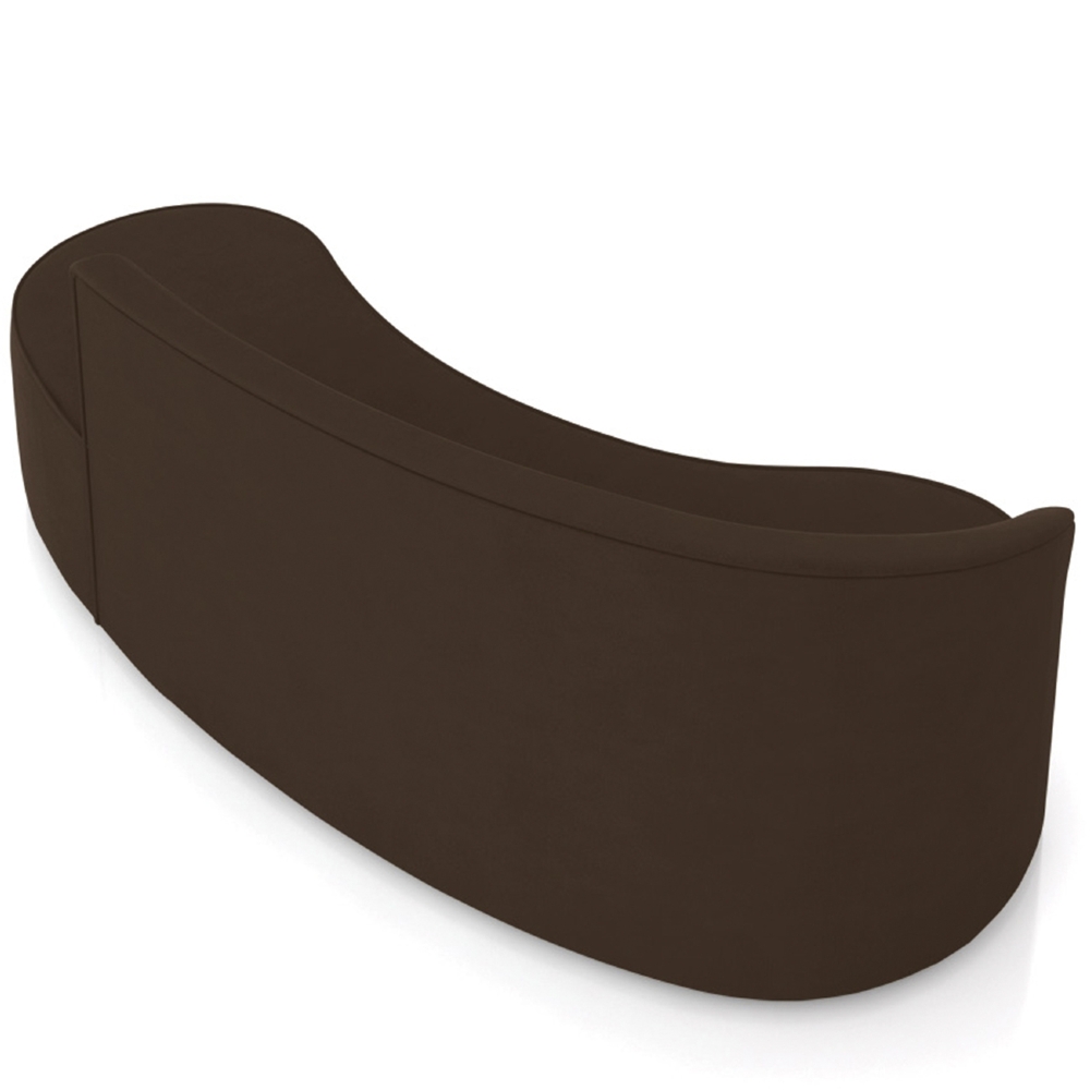 Sofá 4 Lugares Para Sala 220cm Orgânico Wendi Suede Marrom I01  - Mpozenato