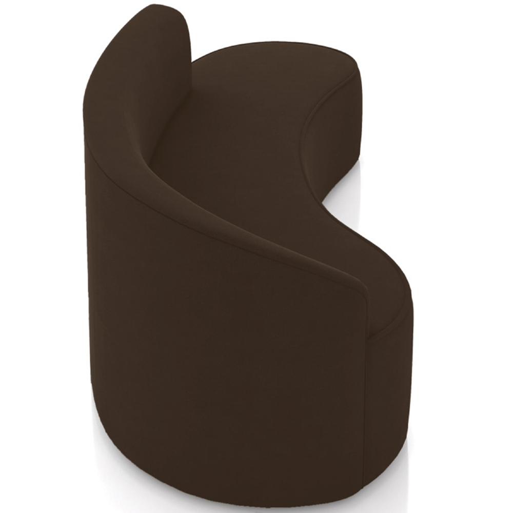 Sofá 4 Lugares Para Sala 220cm Orgânico Wendi Suede Marrom I01  - Mpozenato