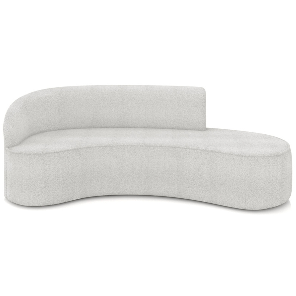 Sofá 4 Lugares Para Sala 220cm Orgânico Wendi Boucle Cinza I01  - Mpozenato