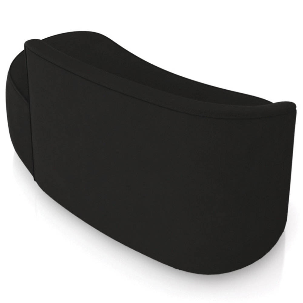 Sofá 2 Lugares Para Sala 140cm Orgânico Wendi Suede Preto I01  - Mpozenato