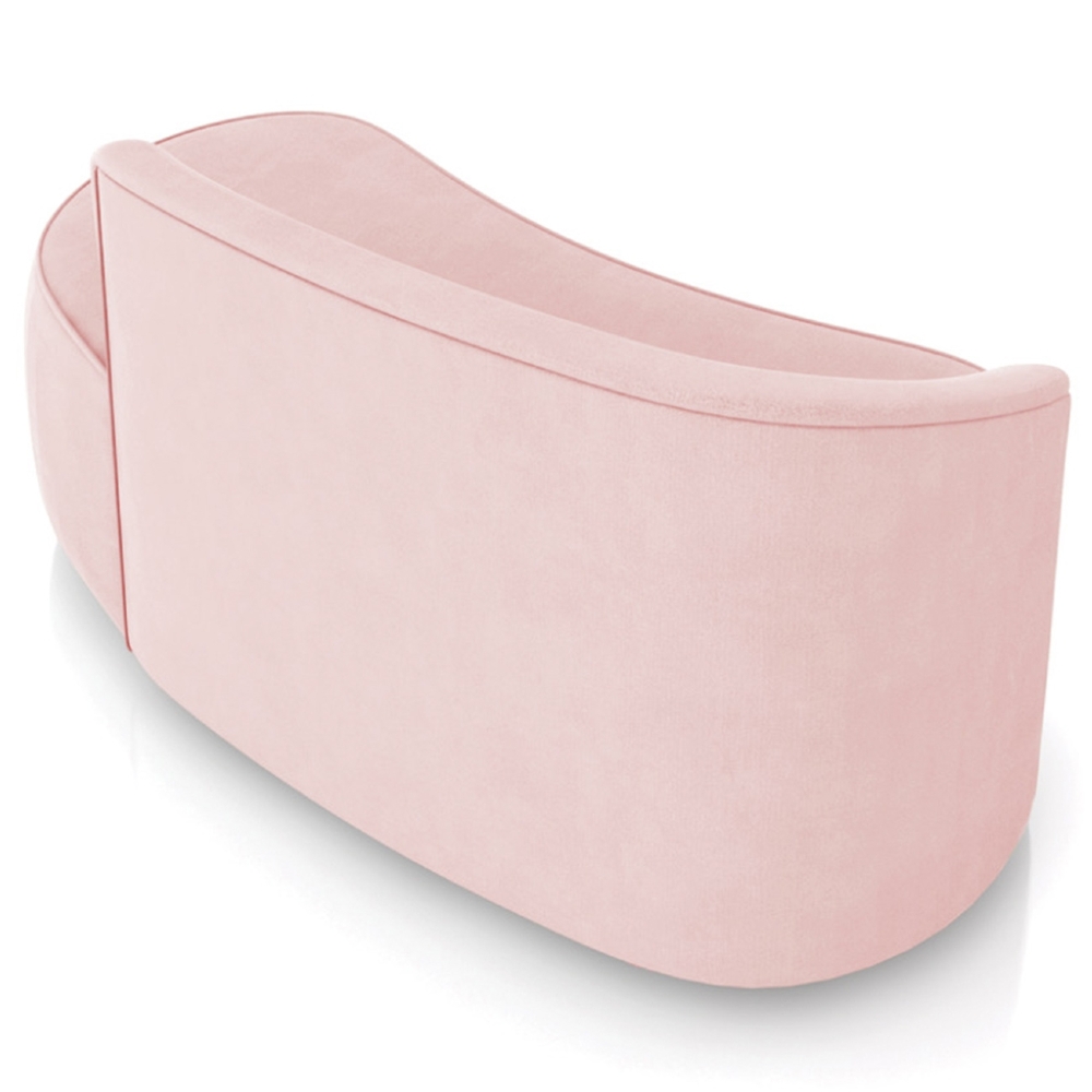 Sofá 2 Lugares Para Sala 140cm Orgânico Wendi Suede Rosa Bebê I01  - Mpozenato