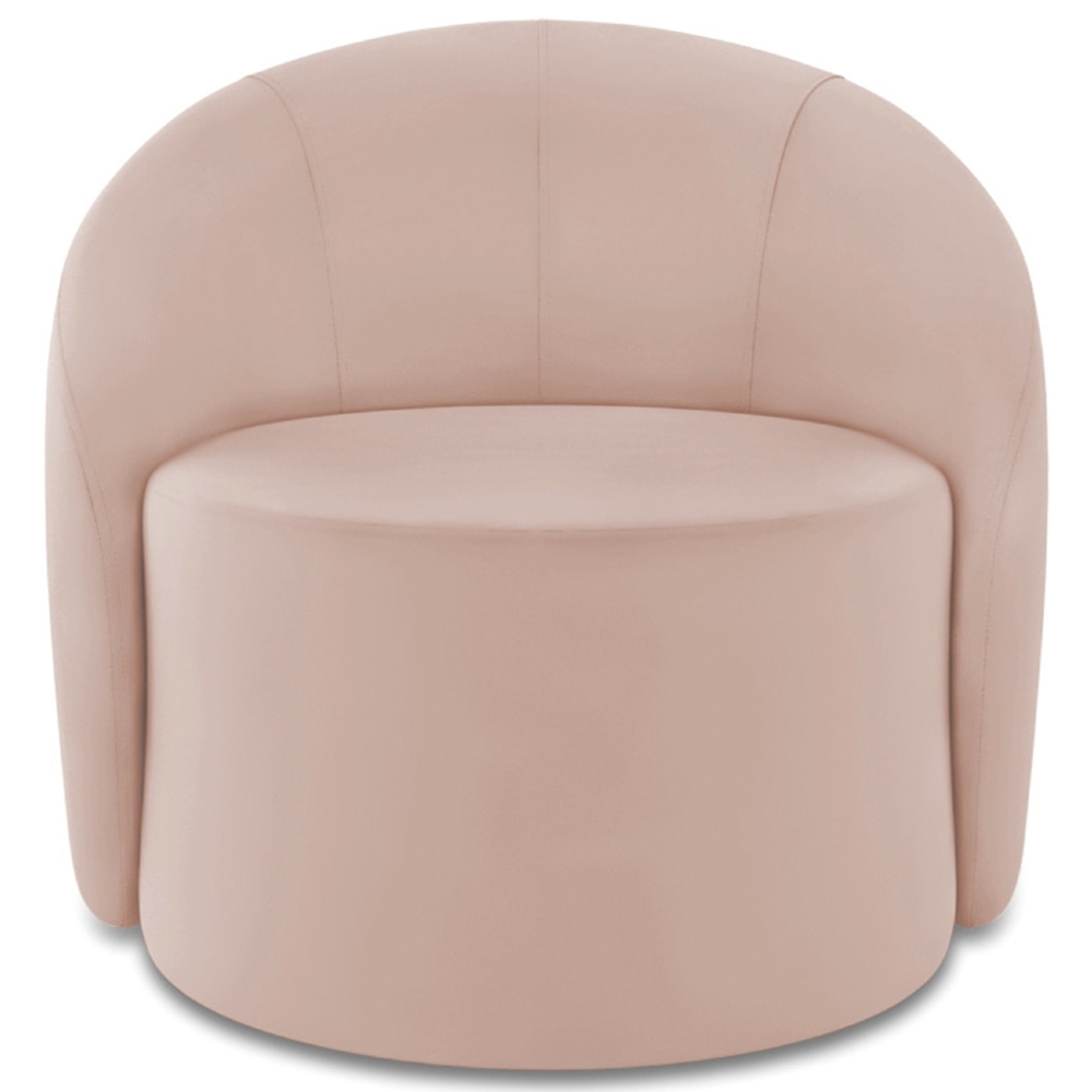 Sofá 3 Lugares 180cm Wendi e Poltrona Steve Veludo Rose I01  - Mpozenato