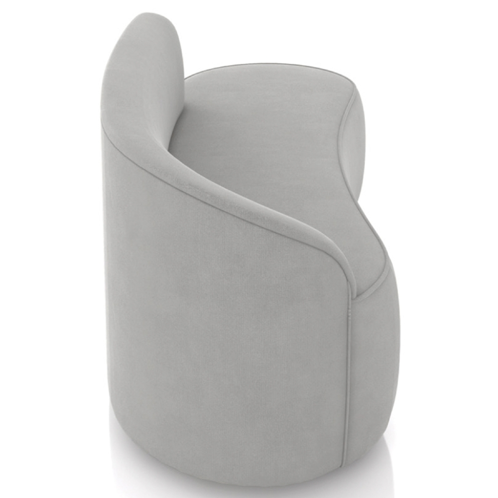 Sofá 2 Lugares Para Sala 140cm Orgânico Wendi Suede Cinza I01  - Mpozenato