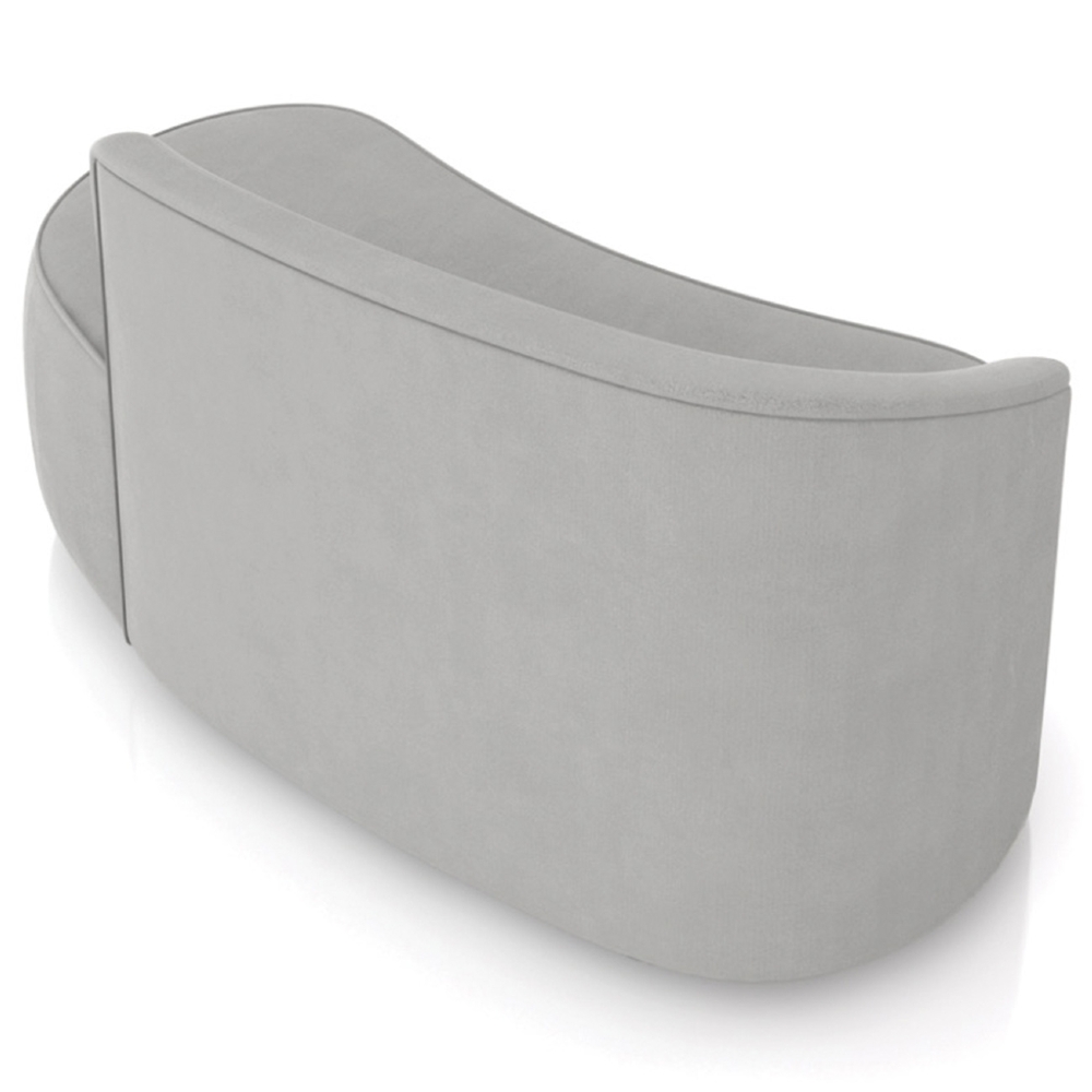 Sofá 2 Lugares Para Sala 140cm Orgânico Wendi Suede Cinza I01  - Mpozenato