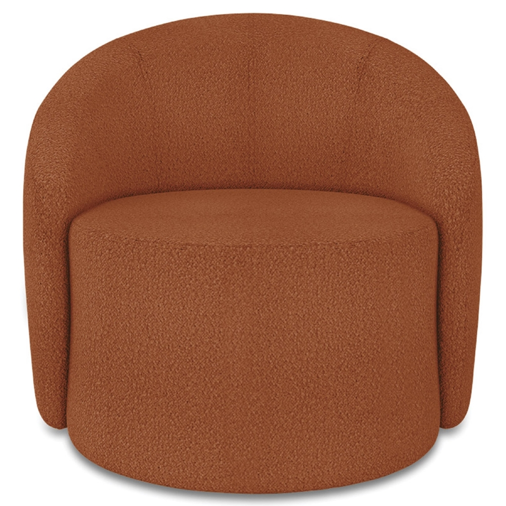 Sofá 2 Lugares 140cm Wendi e Poltrona Steve Boucle Terracota I01  - Mpozenato