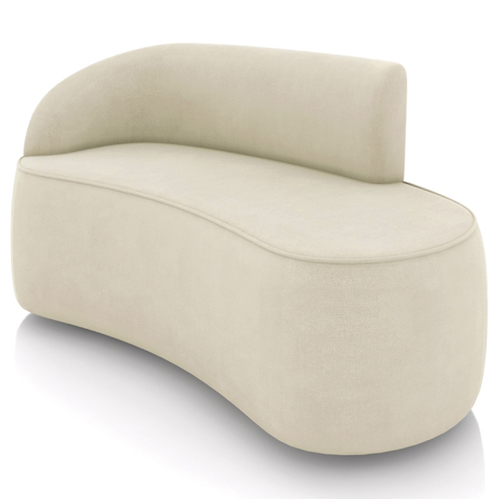 Sofá 2 Lugares 140cm Wendi e Poltrona Steve Suede Bege I01  - Mpozenato