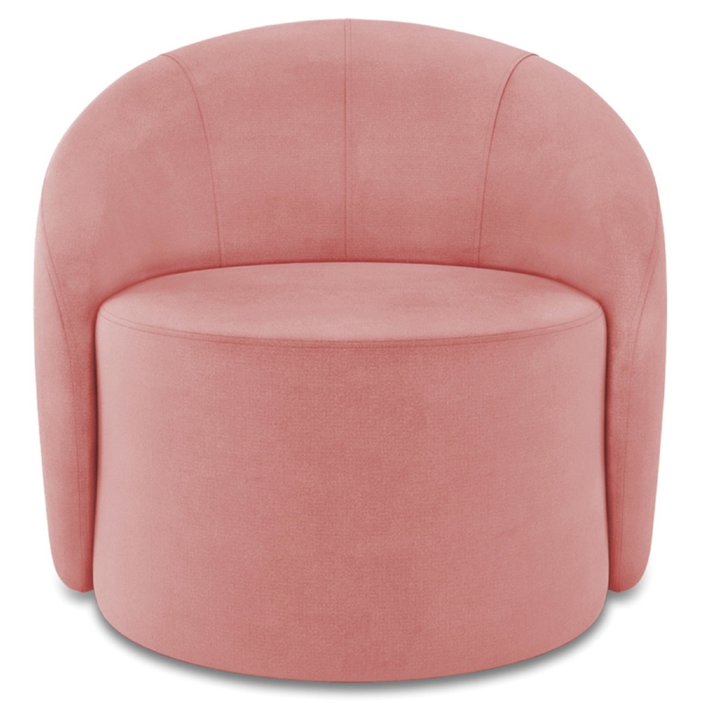 Sofá 4 Lugares 220cm Wendi e Poltrona Steve Suede Rosê I01  - Mpozenato