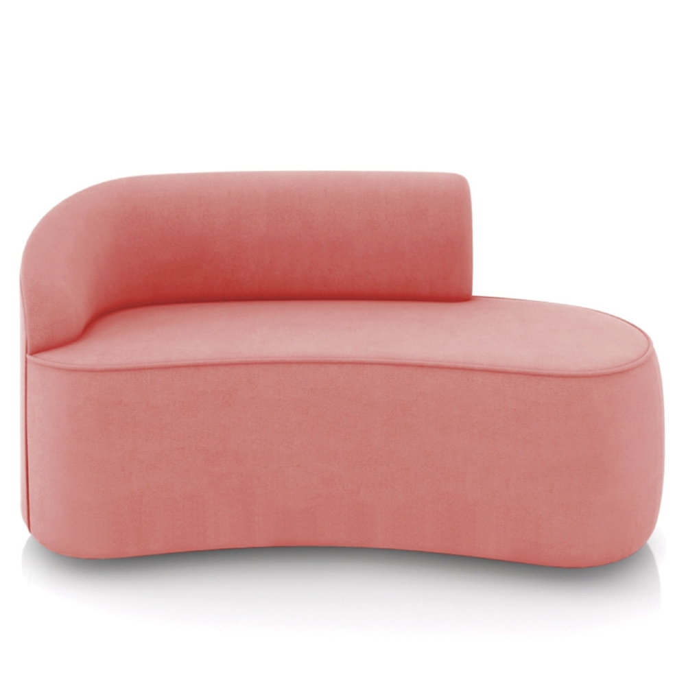 Sofá 2 Lugares Para Sala 140cm Orgânico Wendi Suede Rosê I01  - Mpozenato