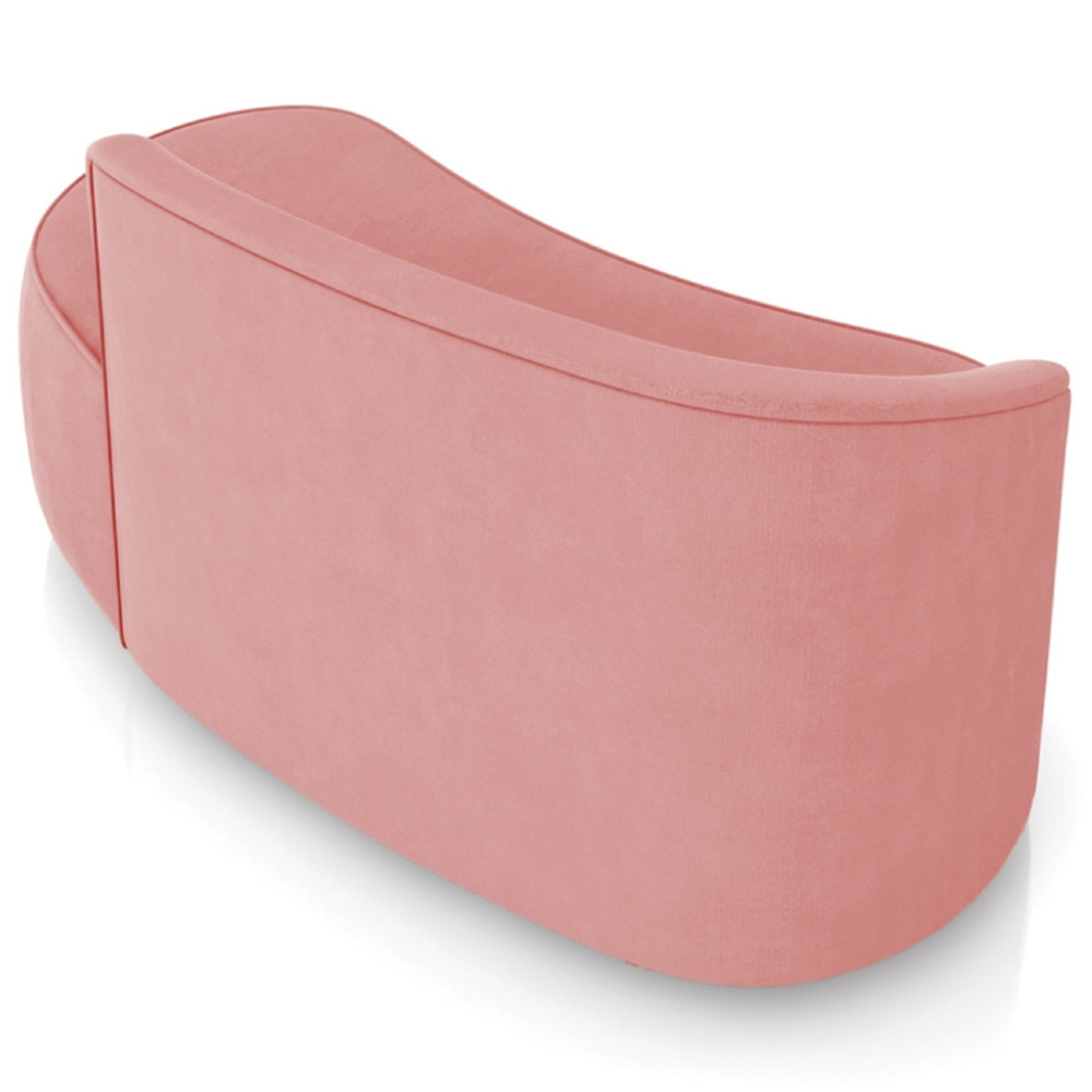 Sofá 2 Lugares Para Sala 140cm Orgânico Wendi Suede Rosê I01  - Mpozenato