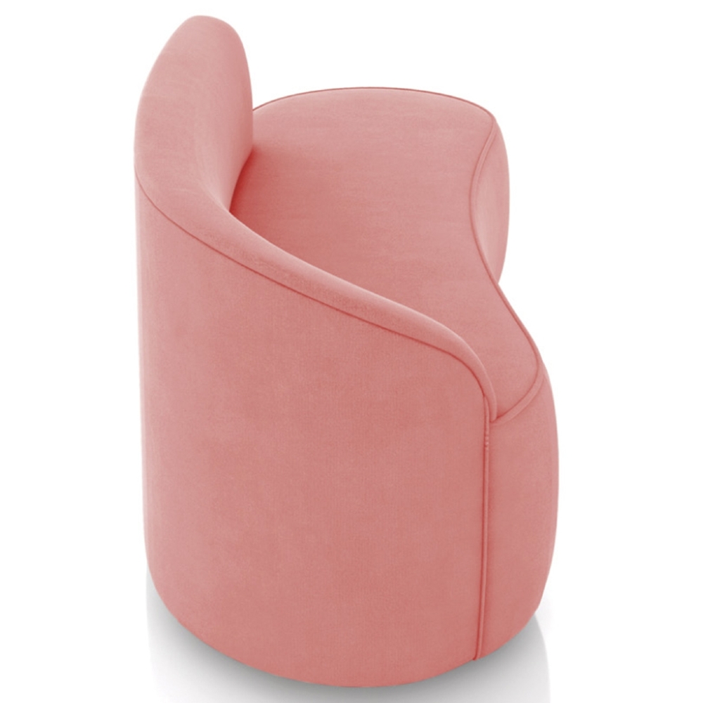 Sofá 2 Lugares Para Sala 140cm Orgânico Wendi Suede Rosê I01  - Mpozenato