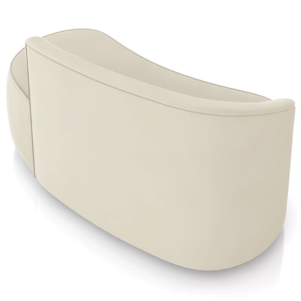 Sofá 2 Lugares Para Sala 140cm Orgânico Wendi Veludo Bege I01  - Mpozenato