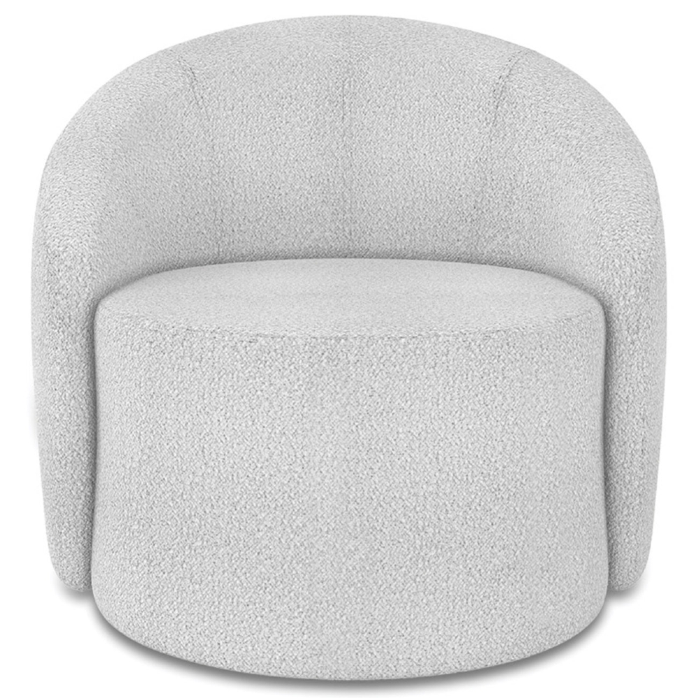 Sofá 4 Lugares 220cm Wendi e Poltrona Steve Boucle Cinza I01  - Mpozenato