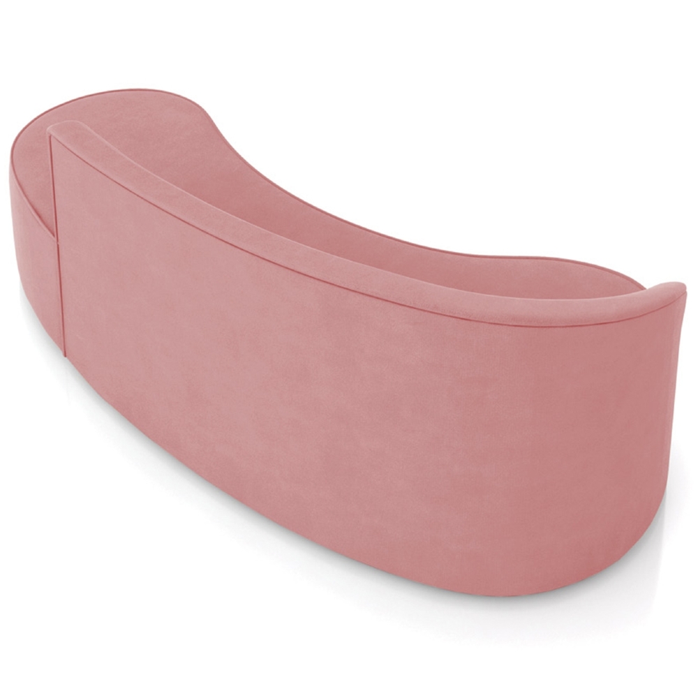 Sofá 4 Lugares Para Sala 220cm Orgânico Wendi Suede Rosê I01  - Mpozenato