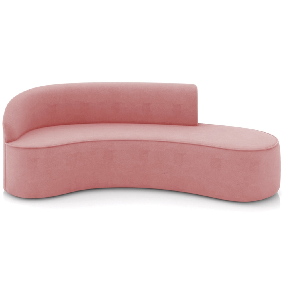 Sofá 4 Lugares Para Sala 220cm Orgânico Wendi Suede Rosê I01  - Mpozenato