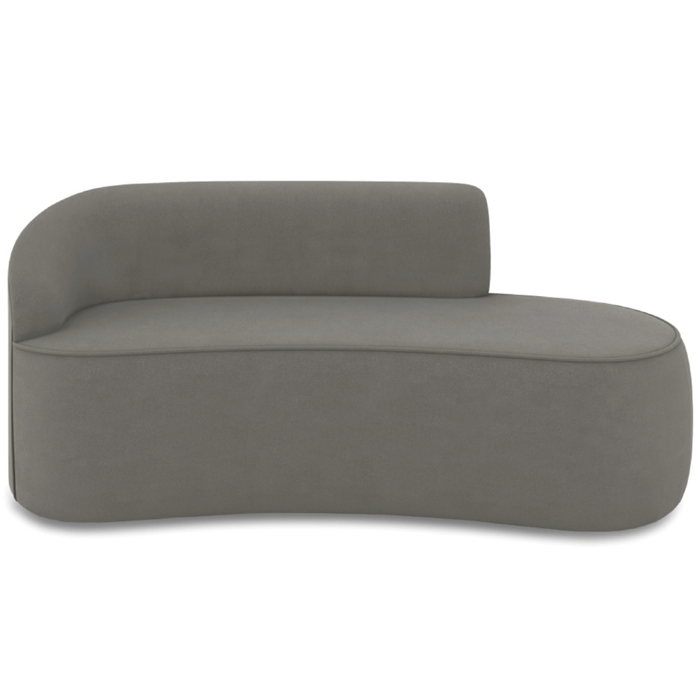 Sofá 3 Lugares Para Sala 180cm Orgânico Wendi Suede Grafite I01  - Mpozenato