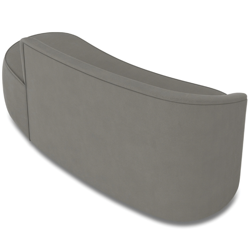 Sofá 3 Lugares Para Sala 180cm Orgânico Wendi Suede Grafite I01  - Mpozenato