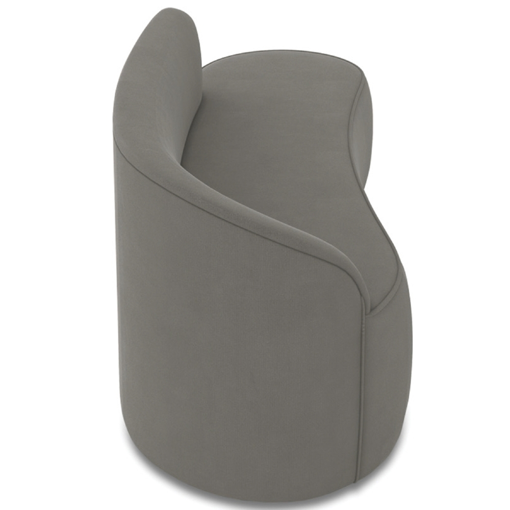 Sofá 3 Lugares Para Sala 180cm Orgânico Wendi Suede Grafite I01  - Mpozenato