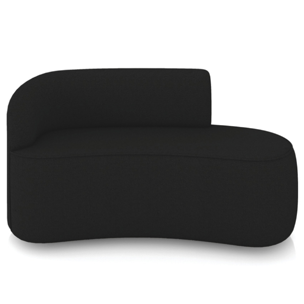 Sofá 2 Lugares Para Sala 140cm Orgânico Wendi Linho Preto I01  - Mpozenato