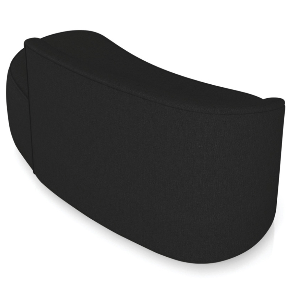 Sofá 2 Lugares Para Sala 140cm Orgânico Wendi Linho Preto I01  - Mpozenato