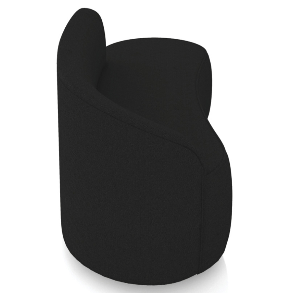 Sofá 2 Lugares Para Sala 140cm Orgânico Wendi Linho Preto I01  - Mpozenato