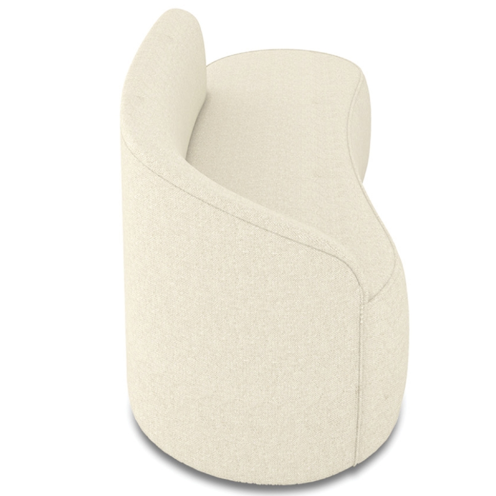 Sofá 3 Lugares Para Sala 180cm Orgânico Wendi Linho Bege I01  - Mpozenato